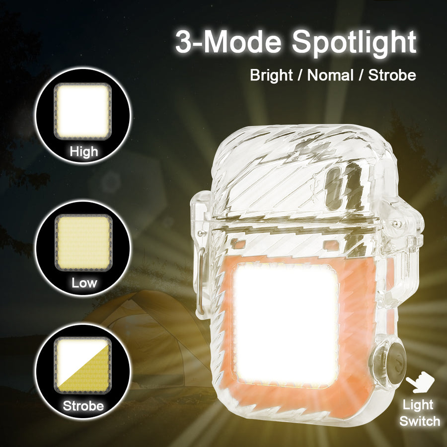 SUPRUS 3 Modes of Flashlight Windproof  Electric Lighters #F38