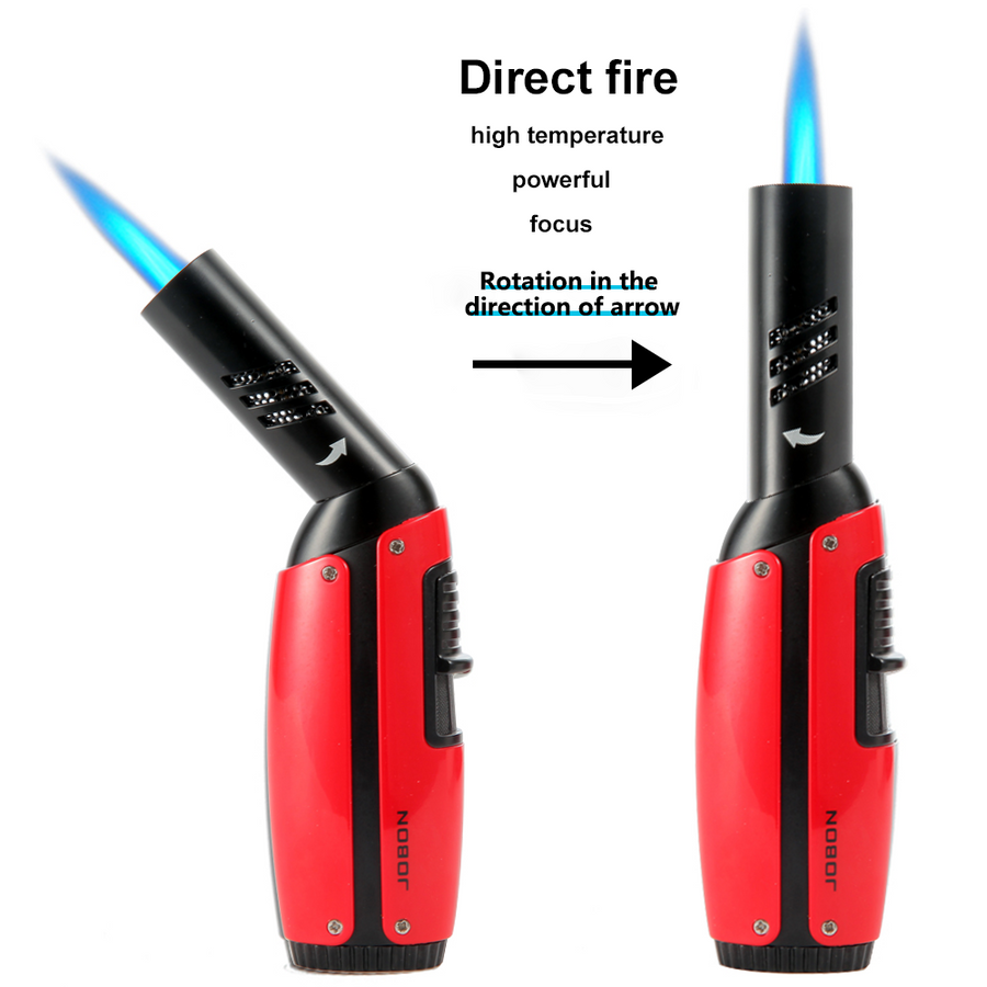 ®JETPRO FlexGrip Butane Torch(Butane Gas Not Included) - Precision Fire Control for BBQ, Baking, and Grill Adventures
