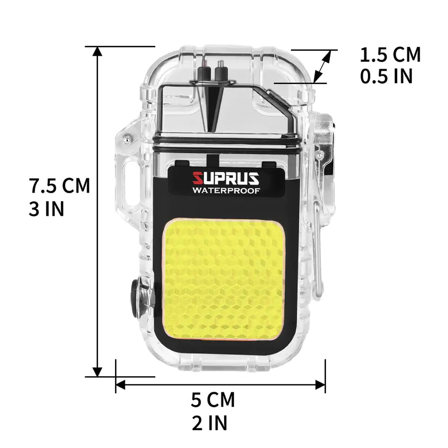 SUPRUS outdoor 3 Modes of Flashlight Windproof Usb Lighter #F33