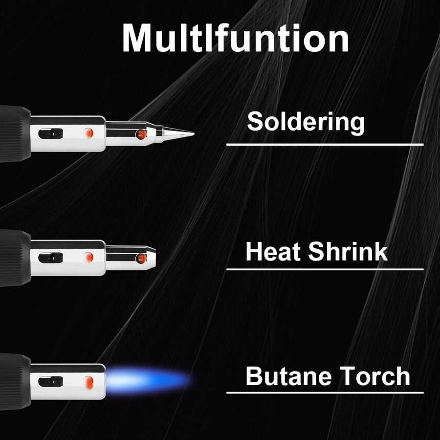 ®JETPRO Butane Soldering Iron Portable with Adjustable Soldering Temperature and Kit Cordless Butane-Powered (Butane Gas Not Included)#YZ062