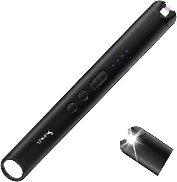 SUPRUS Candle Lighter Arc Windproof Flameless Lighter Rechargeable USB Lighter #PW517