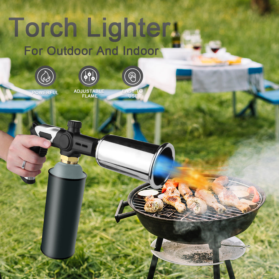 ®JETPRO Butane Torch Kitchen Torch Lighter with Adjustable Flame Cooking Refillable Torch(Propane Tank Not Included)#PJ1189
