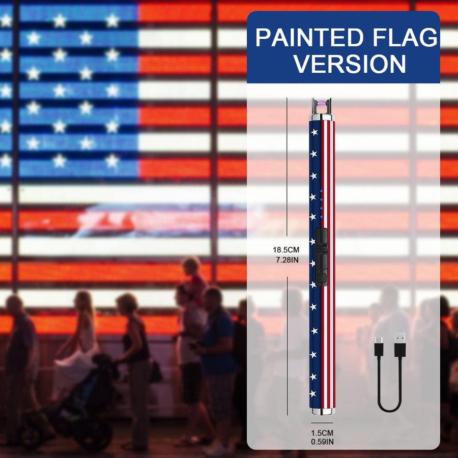 SUPRUS USB Type C Rechargeable Lighter  Best Souvenir for Independence, Memorial and Veterans Day(American Flag) #PW510Flag