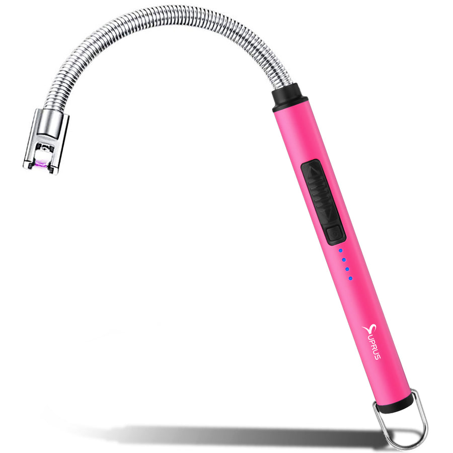 SUPRUS Luminous Electric Lighter Windproof 360° Flexible Neck for Candle Cooking BBQ Party pink