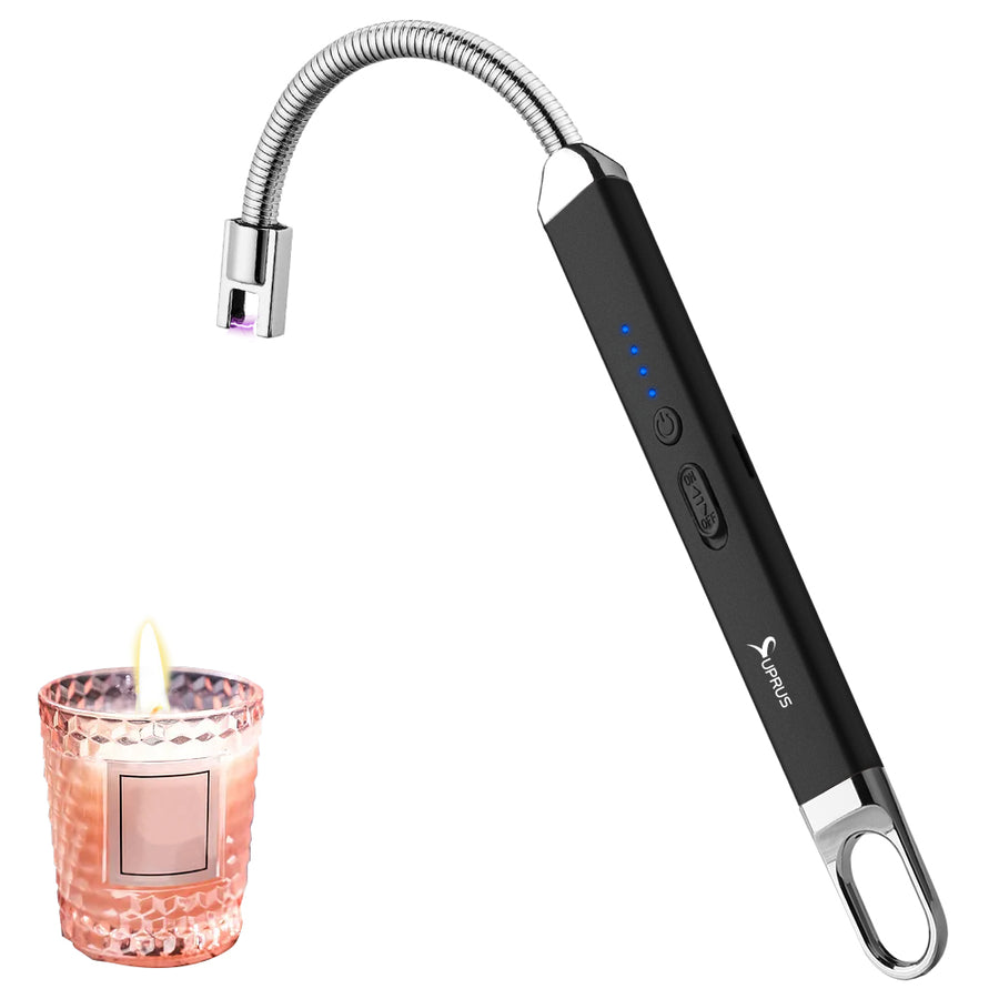 SUPRUS FlexFlame Rechargeable Arc Lighter - Illuminate with Elegance and Convenience