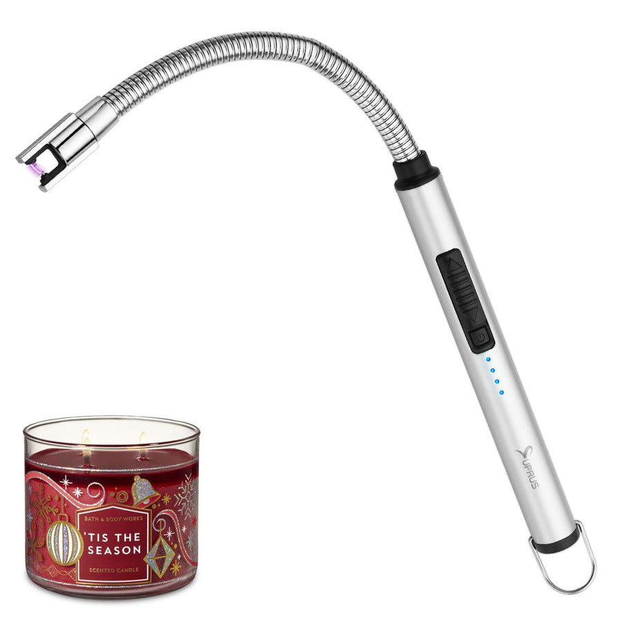 SUPRUS Candle Lighter 360° Flexible Neck silver white