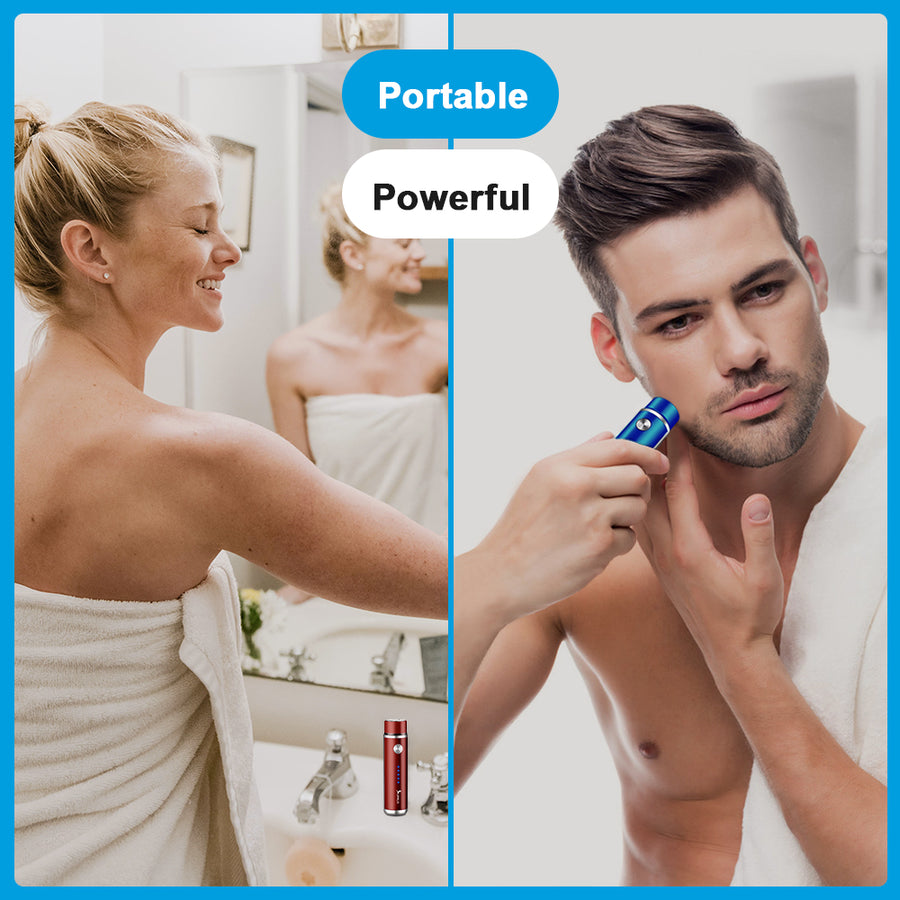 ⭐SUPRUS Women's Rechargeable USB Shaver LED Battery Display Cordless（White/blue/red）