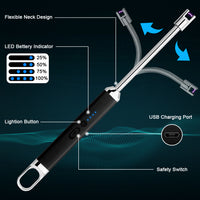 SUPRUS FlexFlame Rechargeable Arc Lighter - Illuminate with
