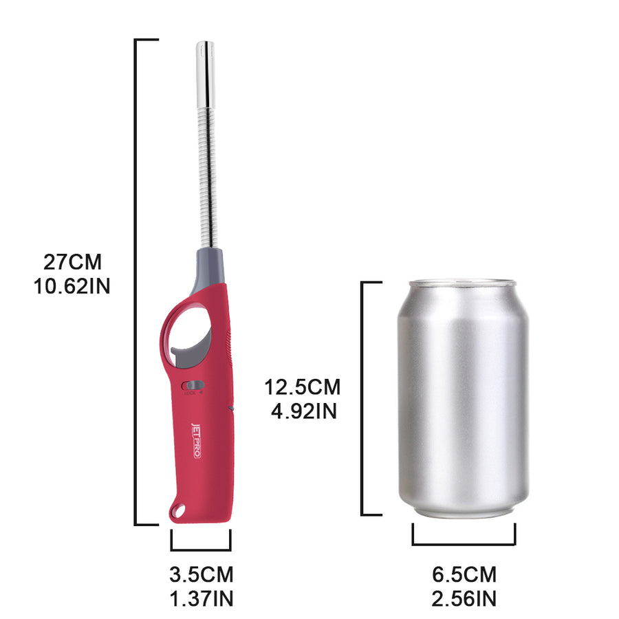 JETPRO 3 Packs Multipurpose Refillable Lighter Value Pack with Visible Fuel Tank (1Windproof Lighter 1Nomal Lighter 1Flexible Lighter)