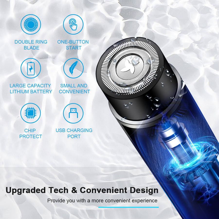 ⭐SUPRUS Women's Rechargeable USB Shaver LED Battery Display Cordless（White/blue/red）