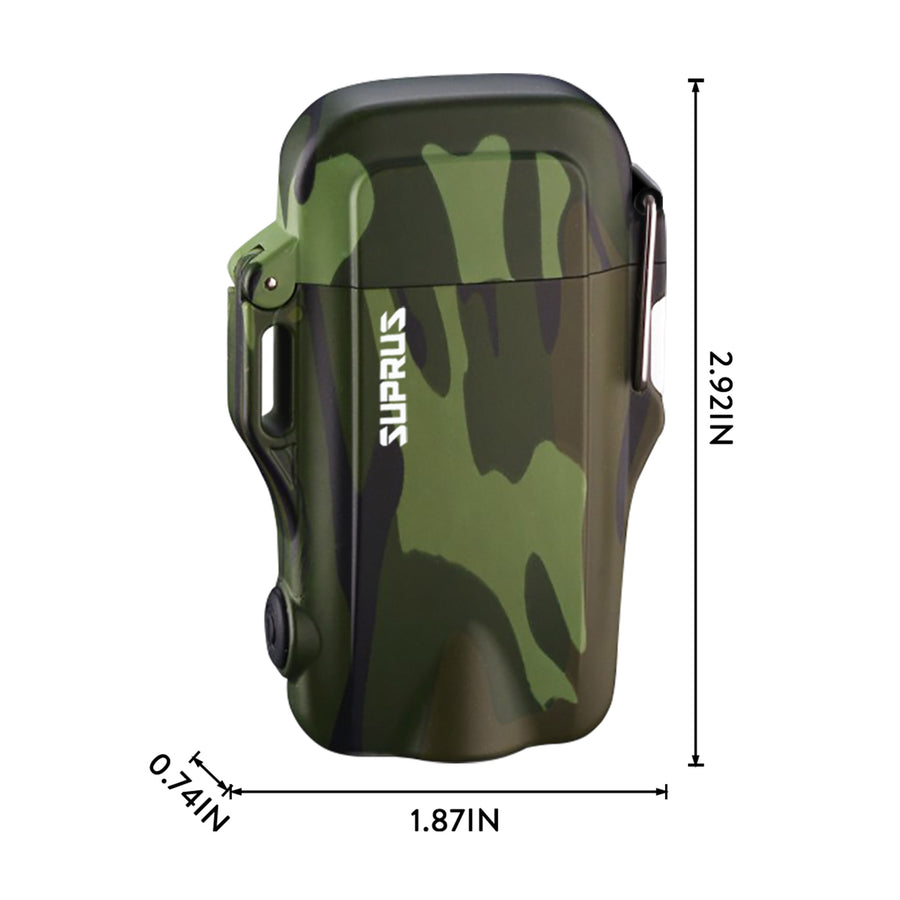 SUPRUS Outdoor Lighter Waterproof  Windproof with 3 modes of Flashlight   siza 