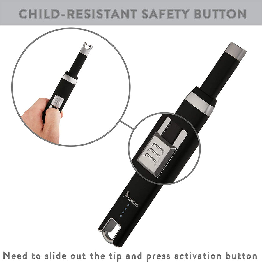 SUPRUS  Candle Lighter Rechargeable Windproof  Safety switch