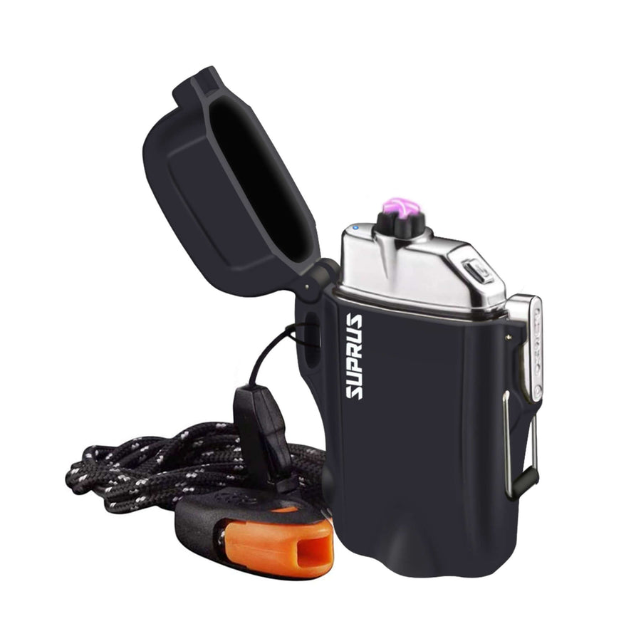 SUPRUS Outdoor Lighter Waterproof  Windproof  black#YHFS