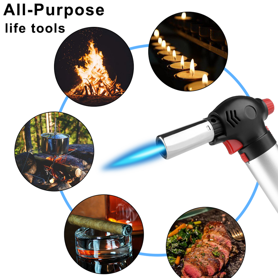 SUPRUS Kitchen Torch Lighter Butane Refillable with Adjustable Flame and Safety Lock( Butane Gas Not Included ) #YZ095
